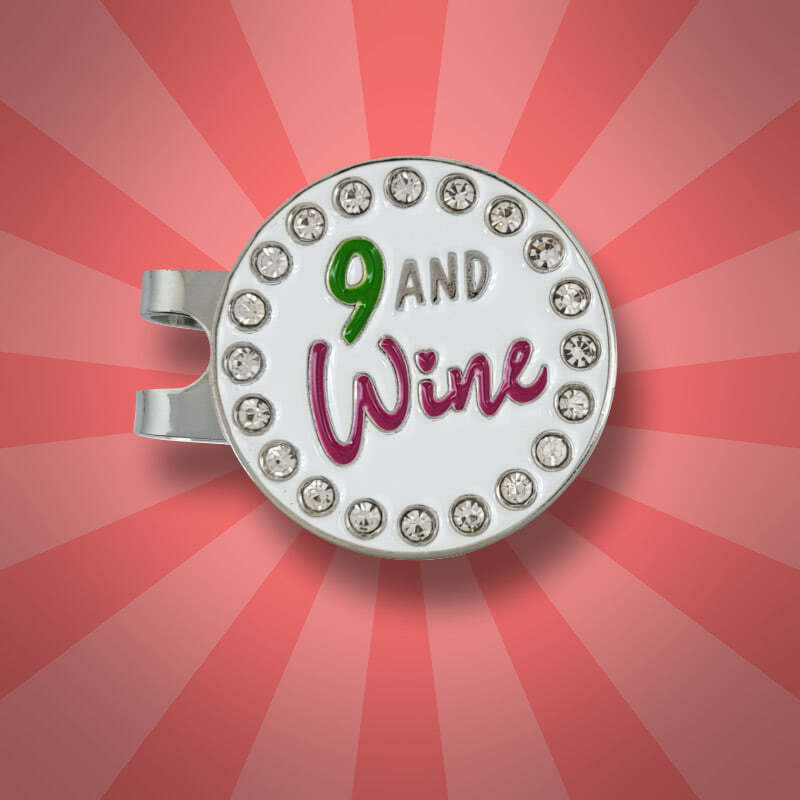 9 and Wine Golf Baller Marker