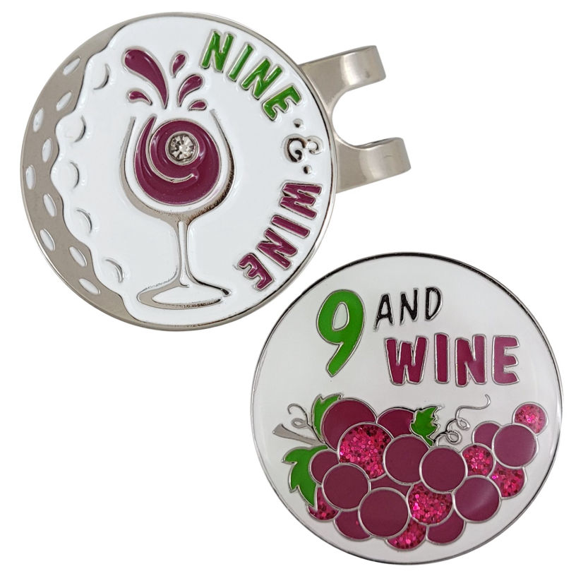 Nine & Wine Golf Ball Markers